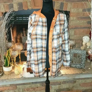 No Comment Womens Hooded Flannel